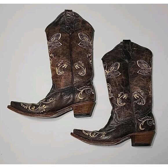Corral-Circle G Cross Snip Toe Ladies Boot L5001 Cowgirl Western Boots Sz 7 M - Picture 1 of 10